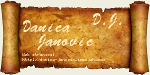 Danica Janović vizit kartica
